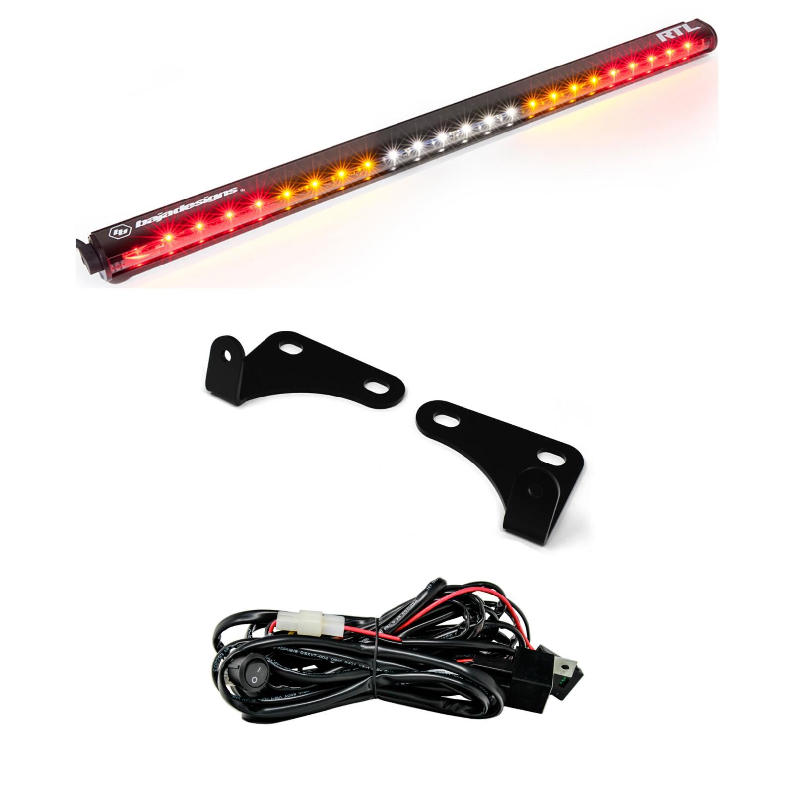 Polaris RZR 15-18 2 Seat 30 Inch RTL Rear Light Bar with Bracket Kit by Baja Designs - 447811