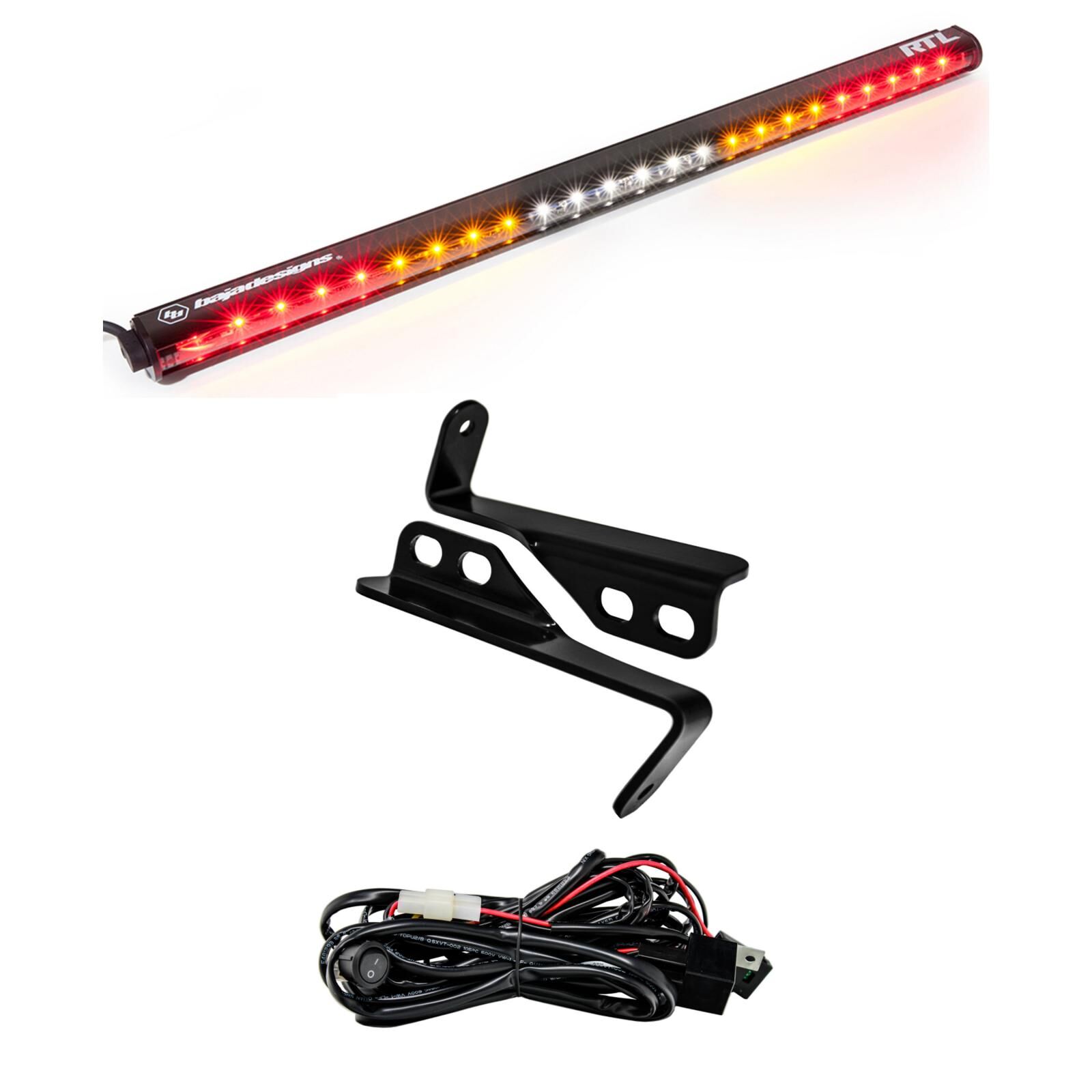 Polaris RZR 15-18 4 Seat 30 Inch RTL Rear Light Bar with Bracket Kit by Baja Designs - 447815