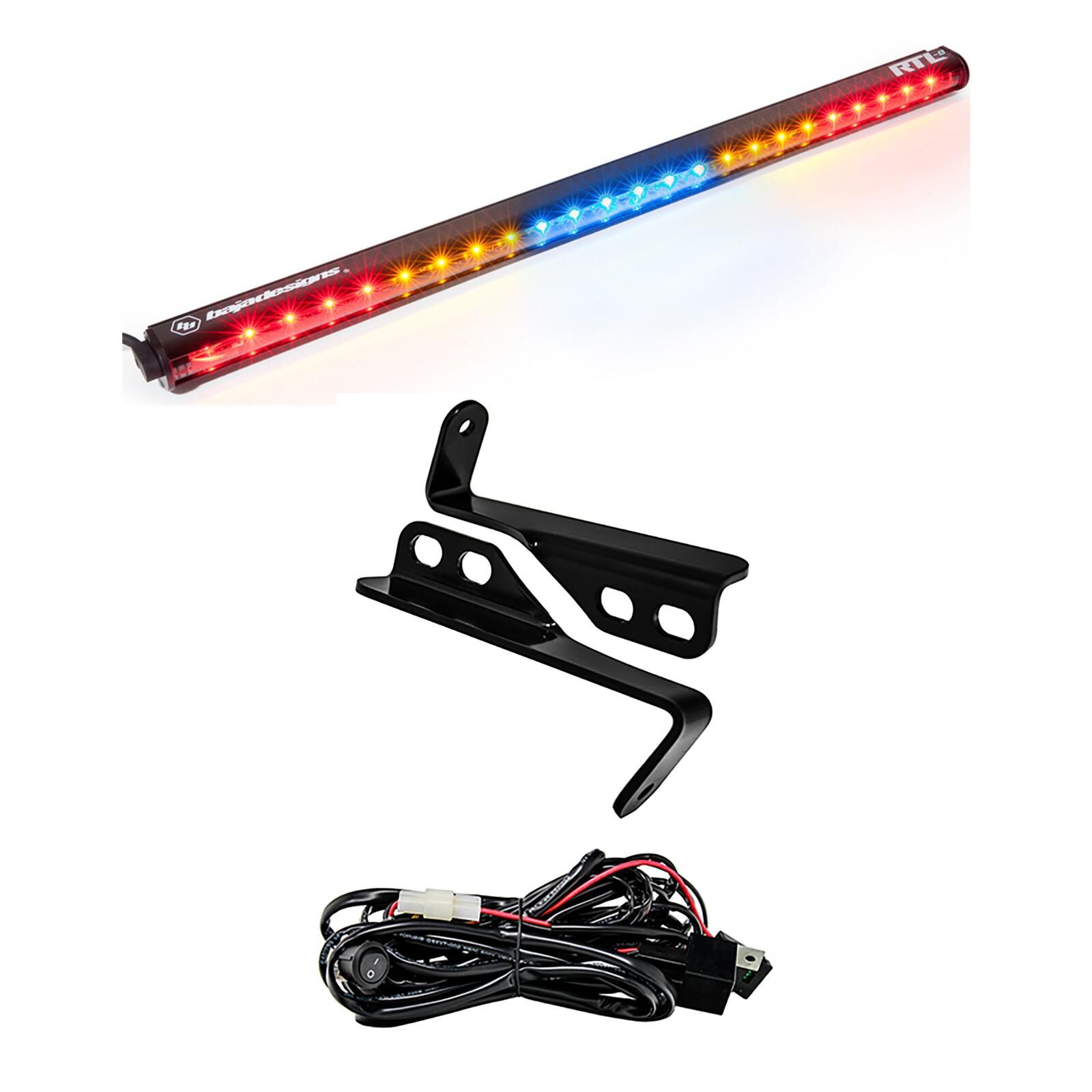 Polaris RZR 15-18 4 Seat 30 Inch RTL-B Rear Light Bar with Bracket Kit by Baja Designs - 447818