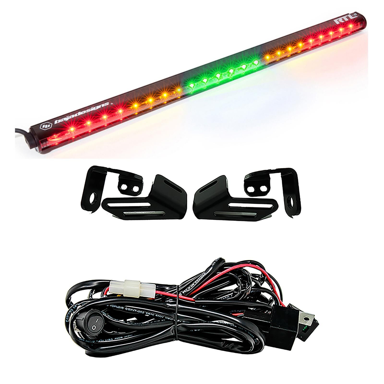 RTL 30 inch Rear Tail Light Kit 18 Wildcat XX Green No Turn Signal by Baja Designs - 447835