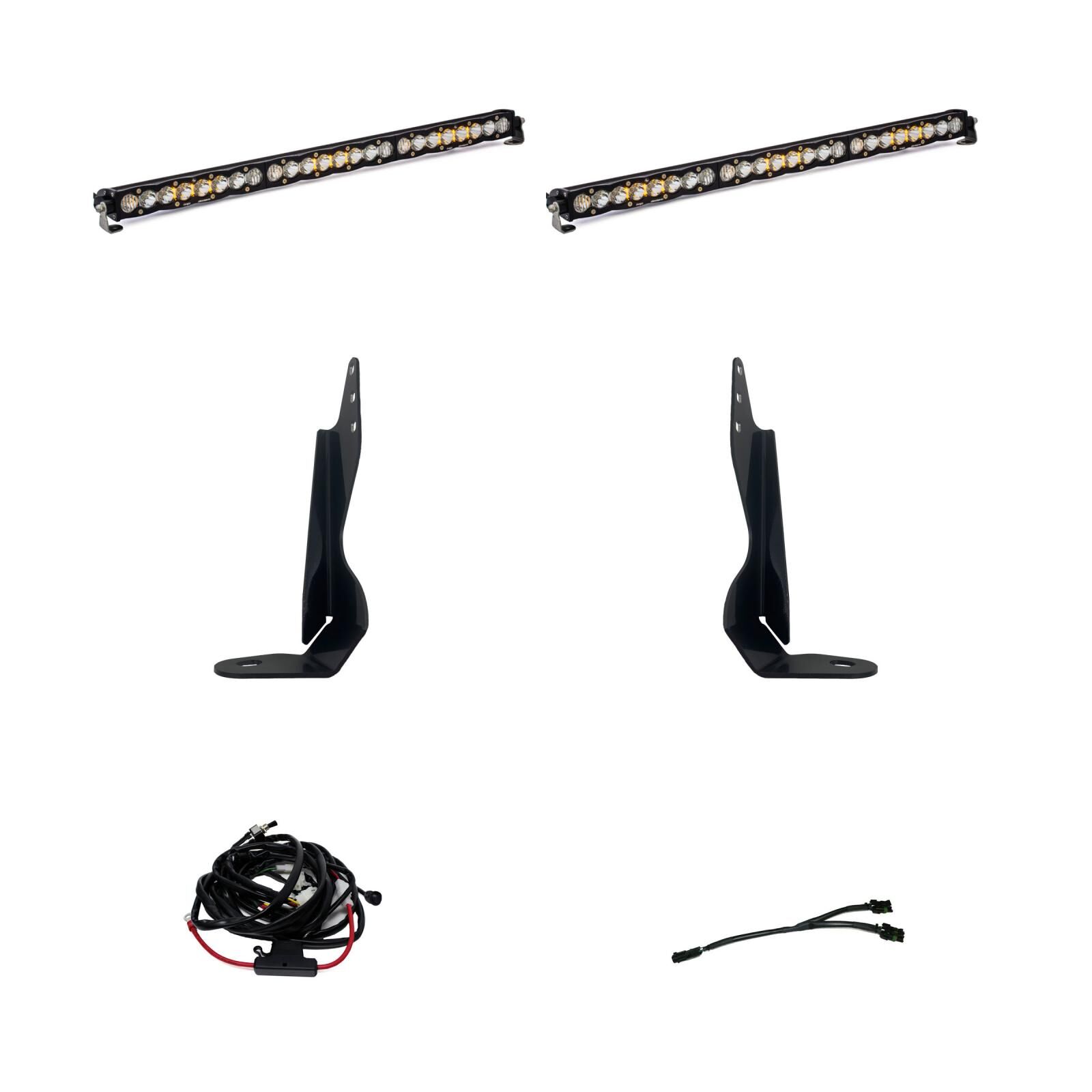 GMC 2500/3500 2020-On Behind Grill Kit Dual S8 by Baja Designs - 447854