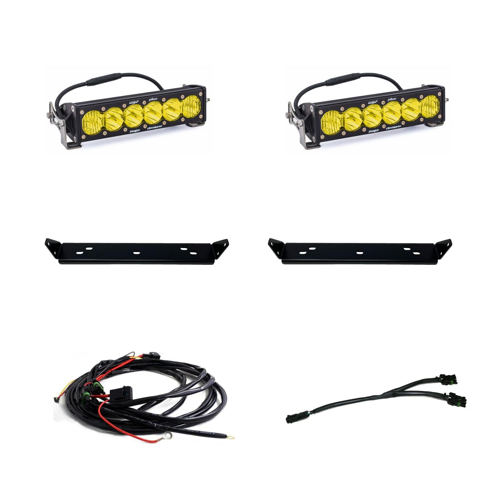 10 Inch Onx6 D/C Baja Amber Behind Grill Kit fits 21-On Ford Raptor by Baja Designs - 448064