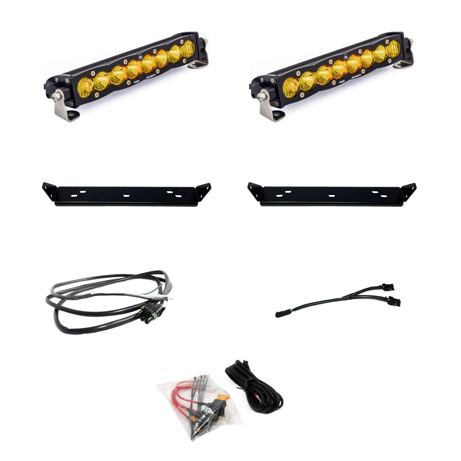10 Inch S8 D/C Baja Amber Behind Grill Kit fits 21-On Ford Raptor by Baja Designs - 448066