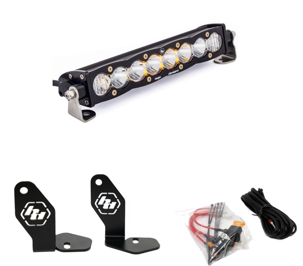 Polaris Pro-R S8 10 Inch Hood Mount Kit Clear by Baja Designs - 448101