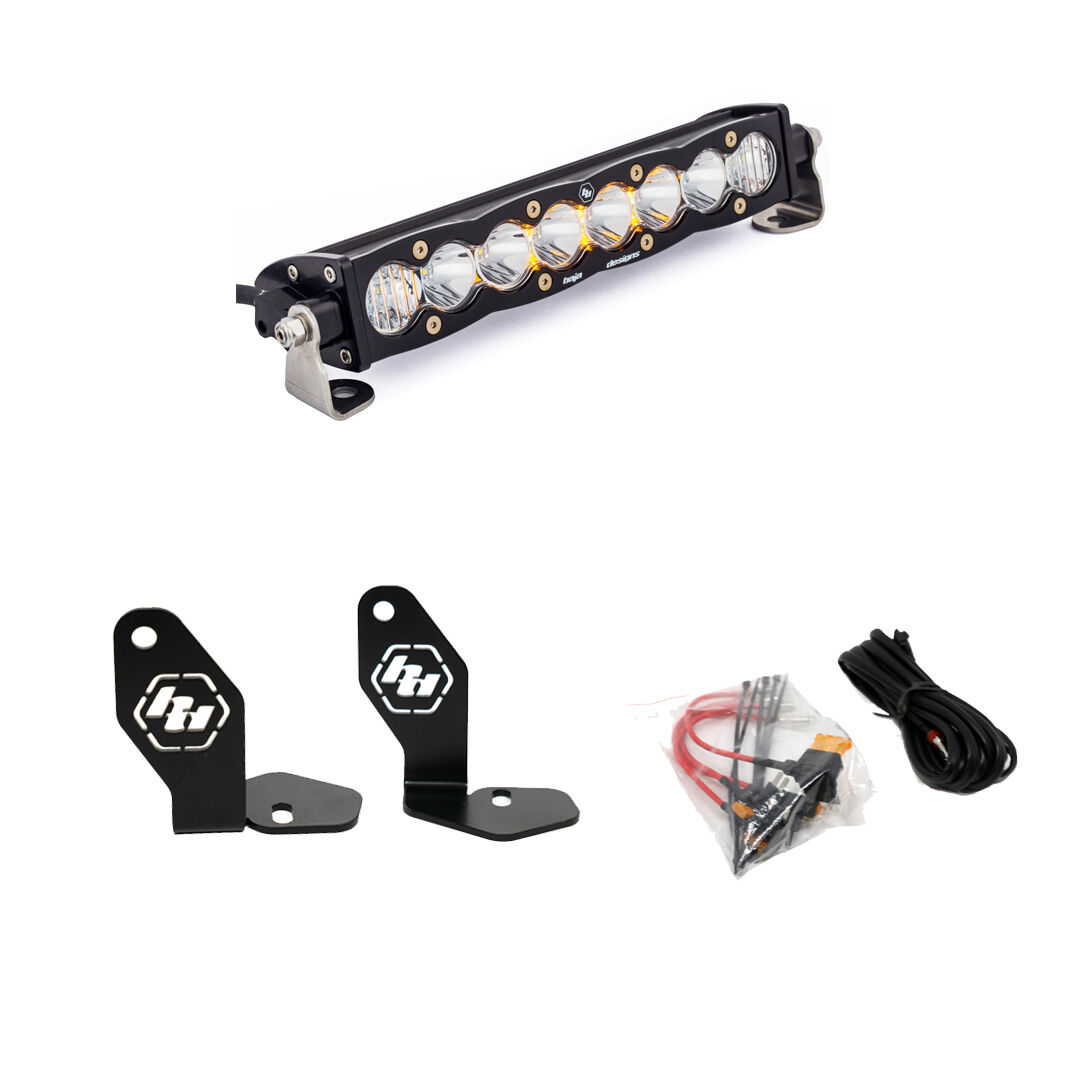 Polaris Pro-R S8 10 inch Hood Mount Kit Baja Amber by Baja Designs - 448102