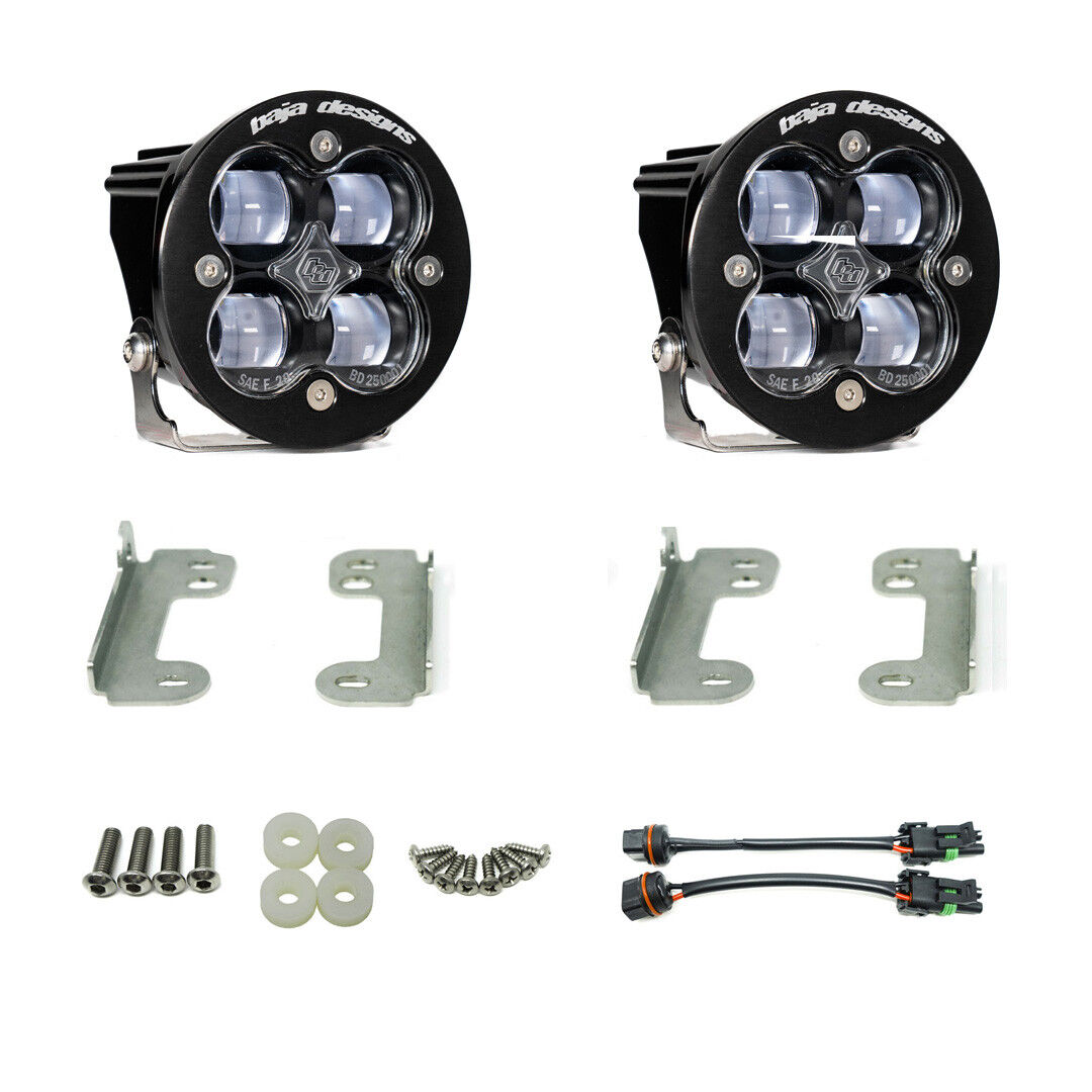 Jeep JK Squadron-R SAE Fog Pocket Light Kit OE Bumper (Clear)-Jeep 2007-09 Wrangler JK by Baja Designs - 448142