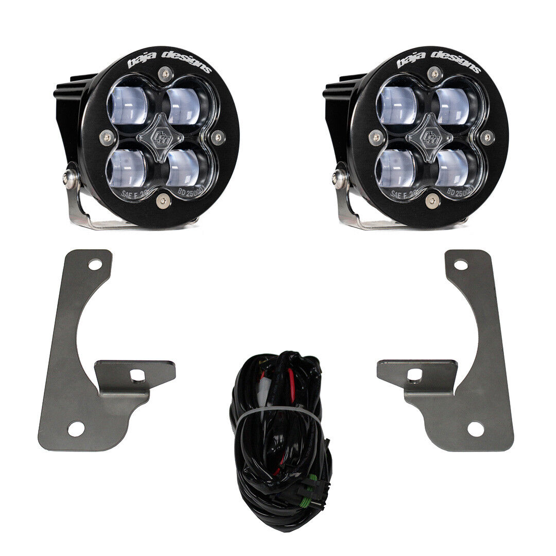 Jeep JK Squadron-R SAE Fog Pocket Light Kit Premium Bumper (Clear)-Jeep 2007-09 Wrangler JK by Baja Designs - 448144