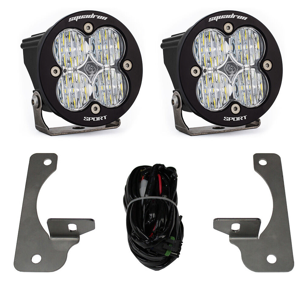 Jeep JK Squadron-R Sport Fog Pocket Light Kit Premium Bumper (Clear)-Jeep 2007-09 Wrangler JK by Baja Designs - 448147