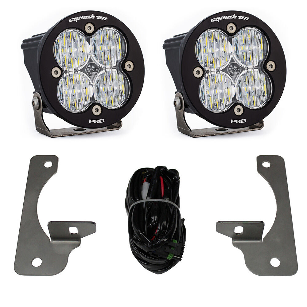 Jeep JK Squadron-R Pro Fog Pocket Light Kit Premium Bumper (Clear)-Jeep 2007-09 Wrangler JK by Baja Designs - 448149
