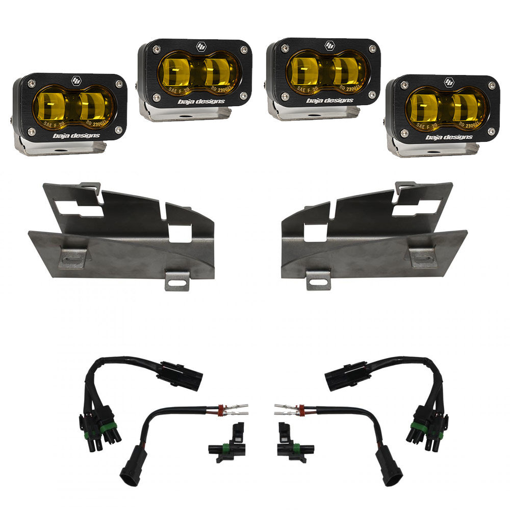 Dodge Ram Rebel/TRX (19-Present) Dual S2 SAE Baja Amber FPK by Baja Designs - 448169