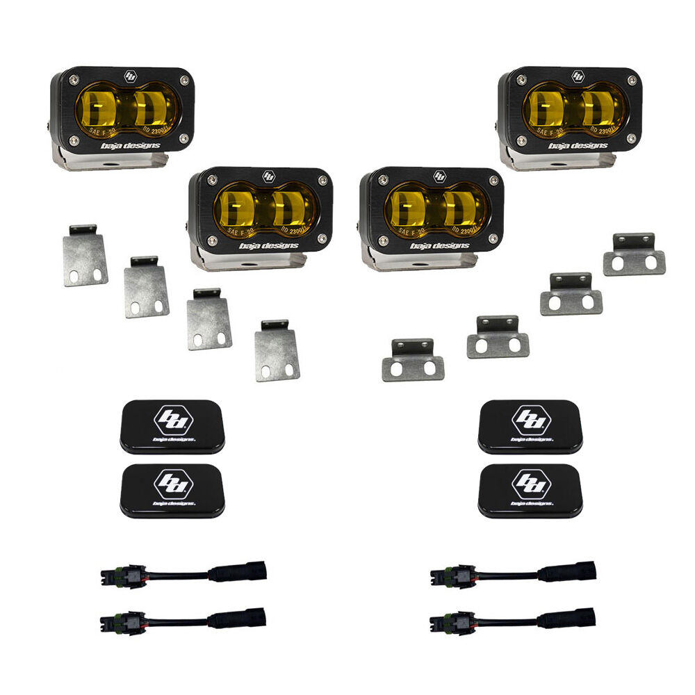 S2 SAE Baja Amber Fog Pocket Kit Fits 21-On Ford Raptor by Baja Designs - 448171