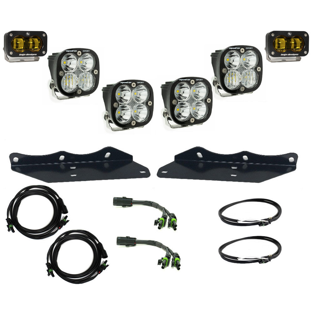 Ford Raptor (17-20) Fog Pocket Kit S2 SAE Baja Amber Sportsman by Baja Designs - 448176