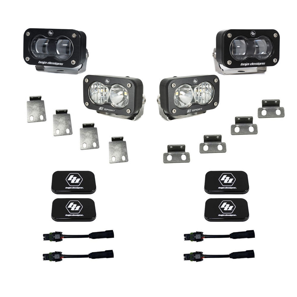 S2 SAE/S2 Clear Sport Fog Pocket Kit Fits 21-On Ford Raptor by Baja Designs - 448180