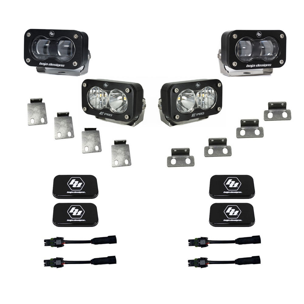 S2 SAE/S2 Clear Pro Fog Pocket Kit Fits 21-On Ford Raptor by Baja Designs - 448182