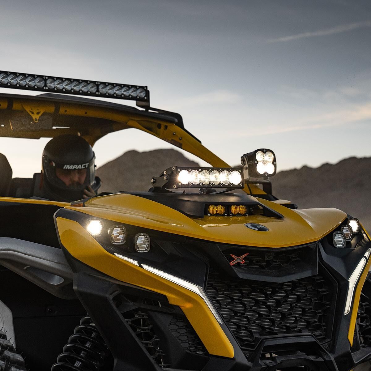 Can-Am, Maverick R, Clear 10 Inch OnX6+ Shock Tower Kit by Baja Designs