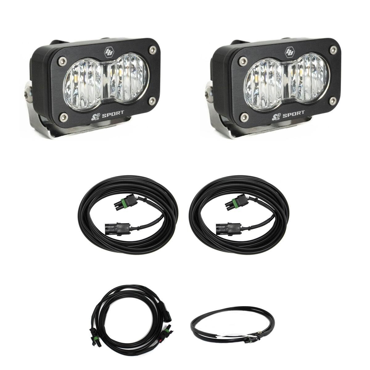 S2 Sport W/C Reverse Kit w/ Upfitter Wide Cornering Clear Upfitter Wiring - 448209UP