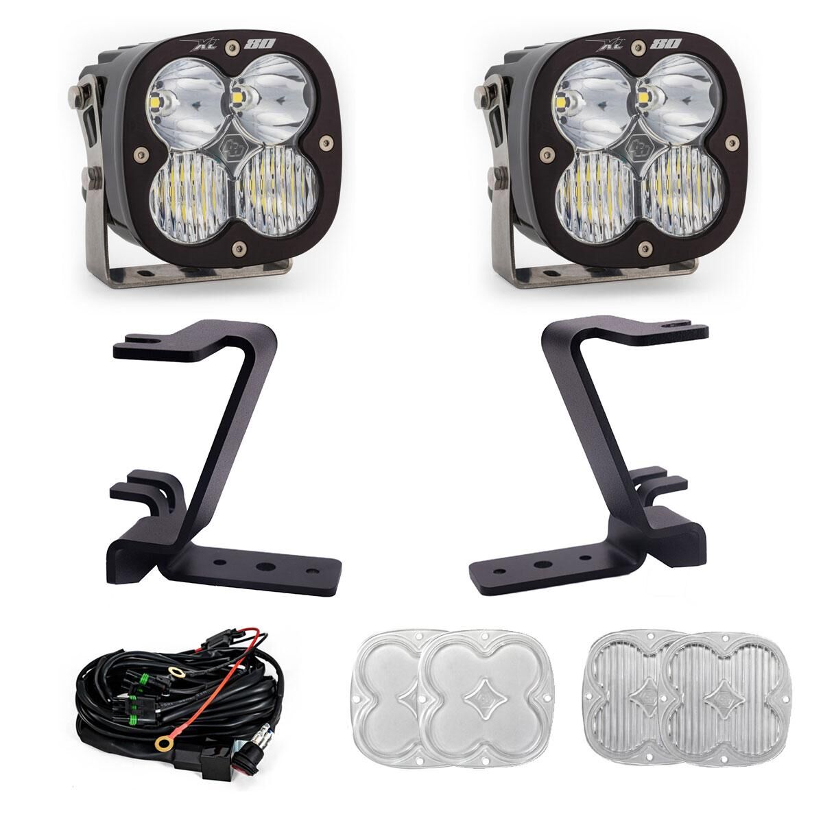 XL80 A-Pillar Kit 2023-On Ford F-250/350 Super Duty Driving/Combo Clear Toggle Wiring - 448212
