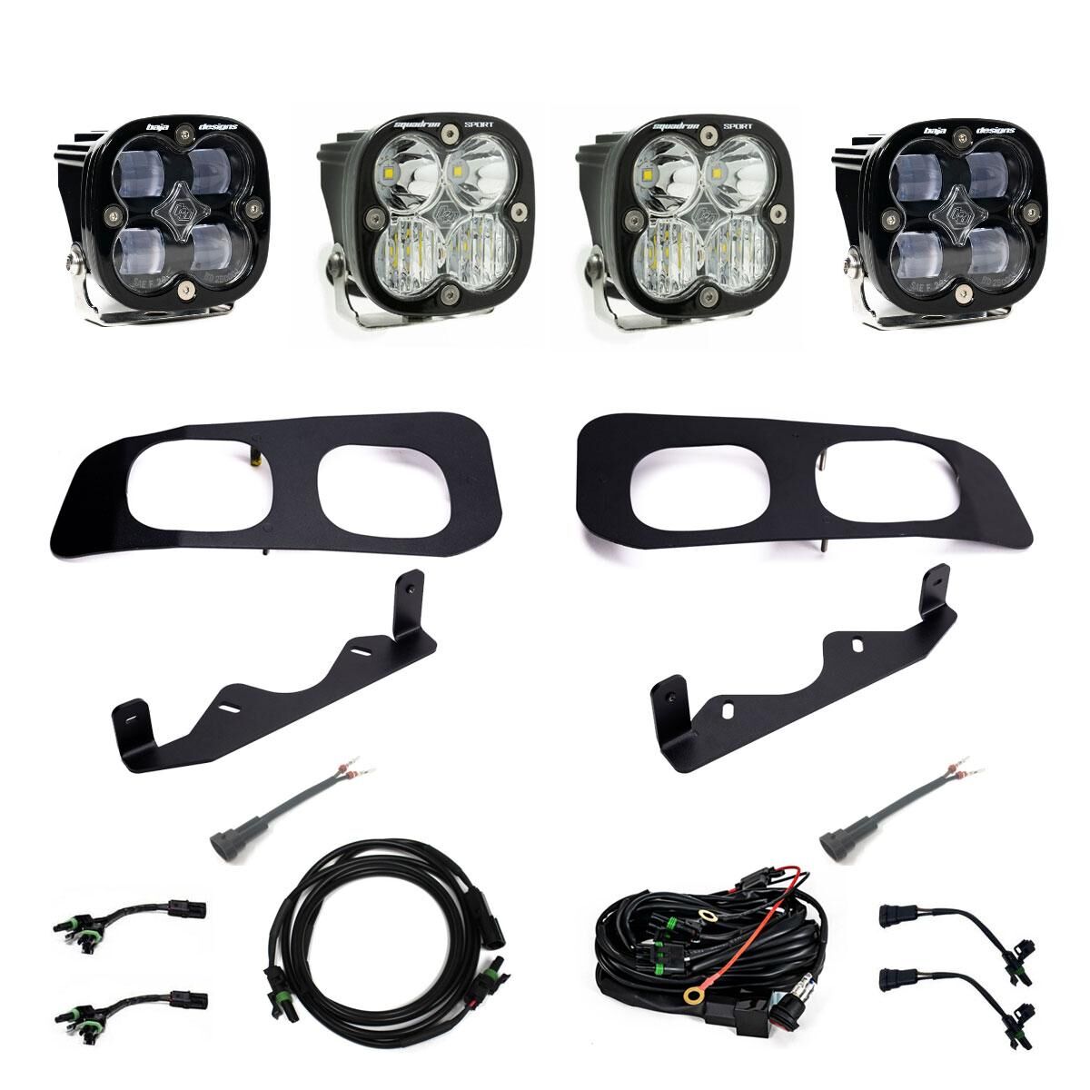 Squadron SAE/Sport Fog Pocket Kit 23-On Ford F-250/350 Super Duty SAE Fog Clear Toggle Wiring - 448225