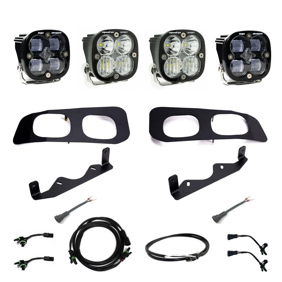 Squadron SAE/Sport Fog Pocket Kit 2023-On Ford F-250/350 Super Duty SAE Fog Clear Upfitter Wiring - 448225UP