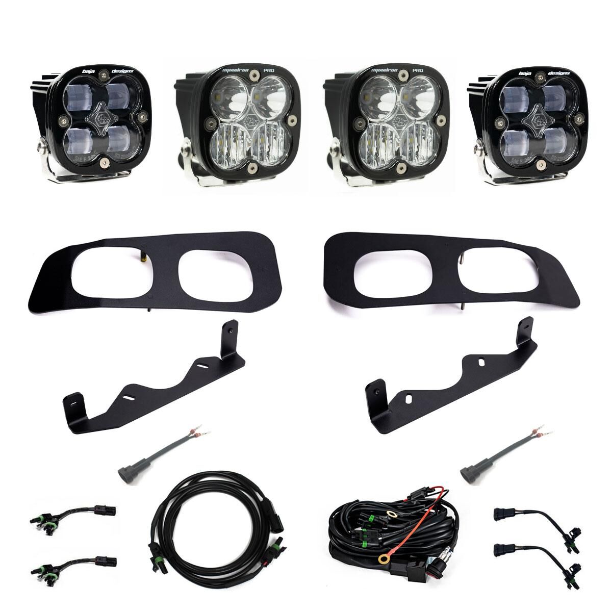 Squadron SAE/Pro Fog Pocket Kit 2023-On Ford F-250/350 Super Duty SAE Fog Clear Toggle Wiring - 448227