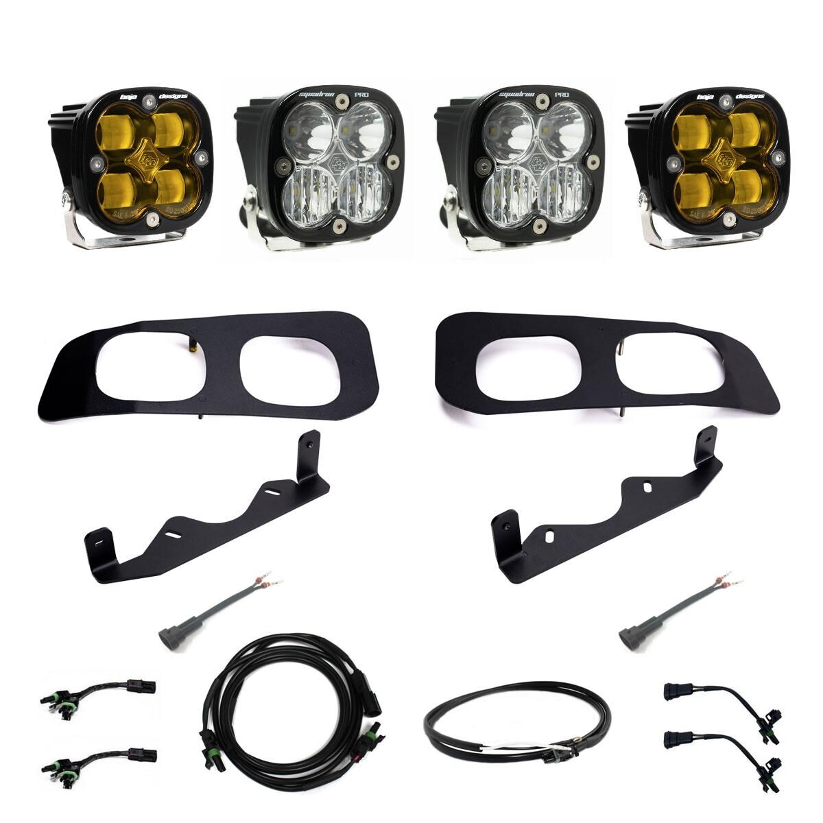 Squadron SAE/Pro Fog Pocket Kit 2023-On Ford F-250/350 Super Duty SAE Fog Clear Upfitter Wiring - 448228UP