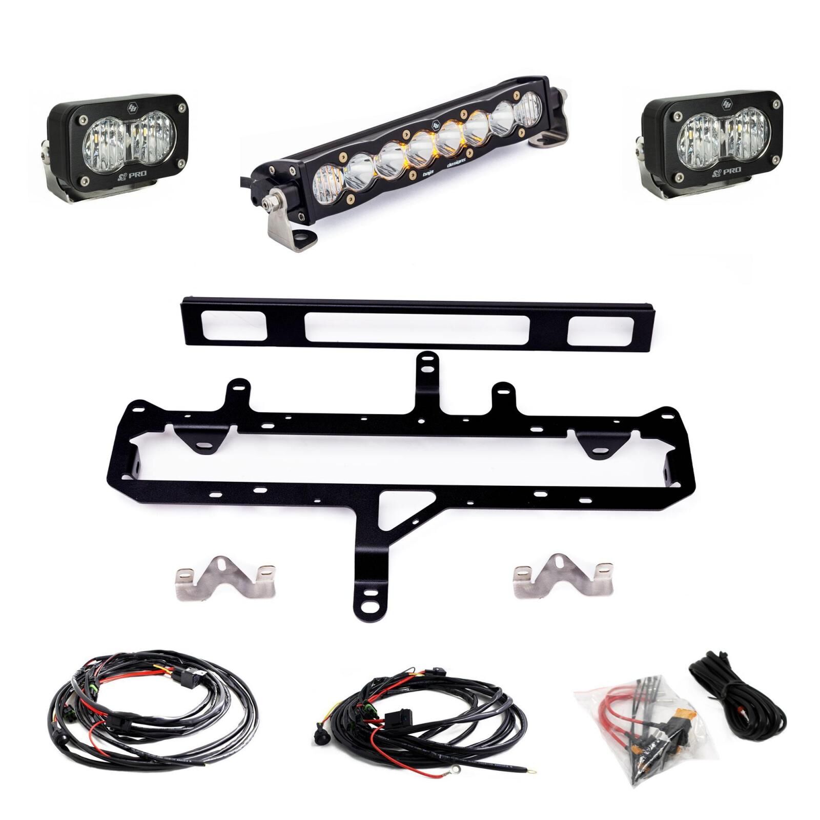 S8 10-inch/S2 Pro Grille Light Kit 2024-On Toyota Tacoma TRD Pro Clear by Baja Designs