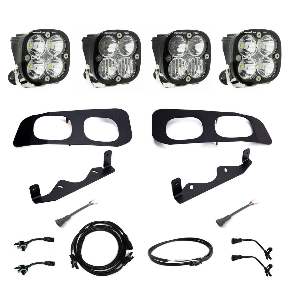 Ford Super Duty 2023-On Dual Pro Fog Pocket Upfitter Kit by Baja Designs - 448256UP