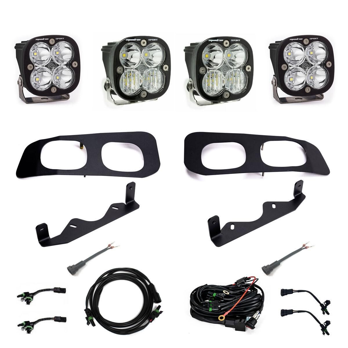 Ford Super Duty 2023-On Dual Sportsmen Fog Pocket Kit by Baja Designs - 448257