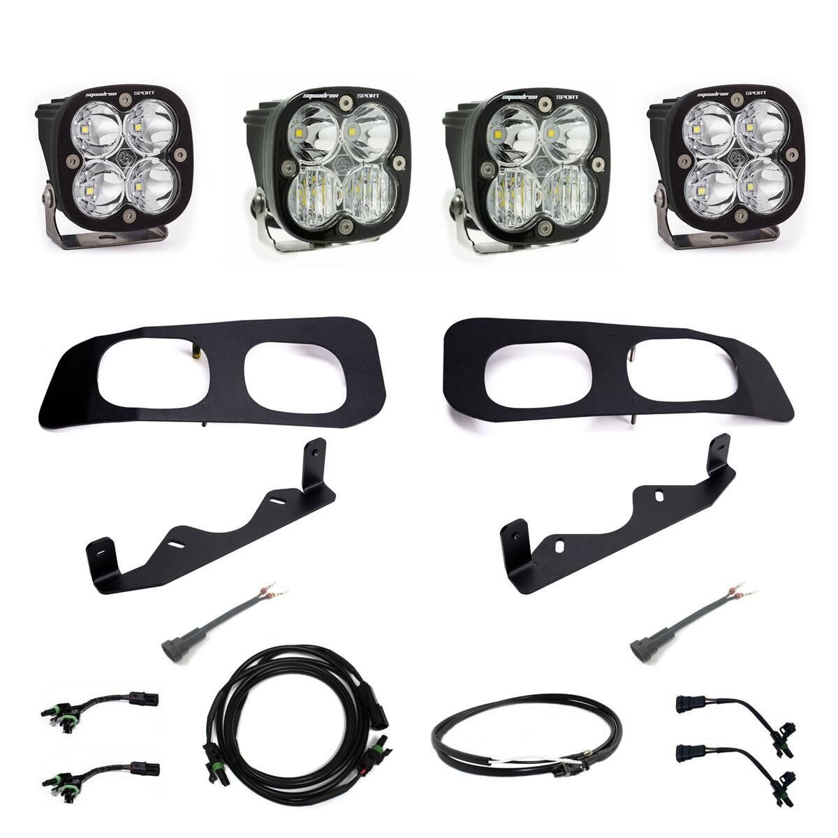 Ford Super Duty 2023-On Dual Sportsman Fog Pocket Upfitter Kit by Baja Designs - 448257UP