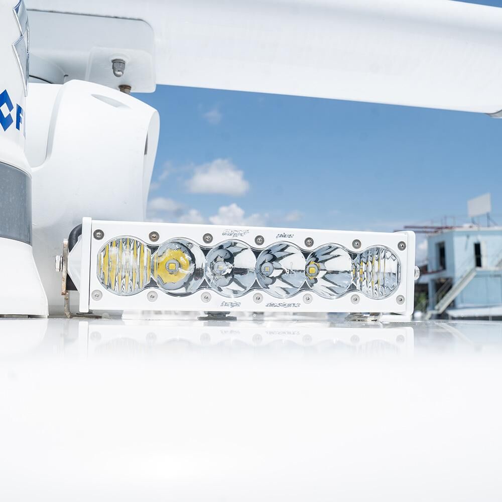 OnX6+ White Straight LED Light Bar (10 Inch; Driving/Combo; Clear) by Baja Designs - 451003WT