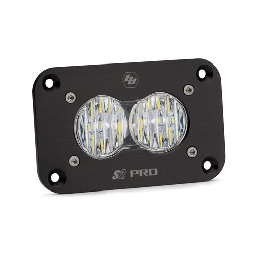 LED Work Light Flush Mount Clear Lens Wide Cornering Pattern S2 Pro by Baja Designs - 481005