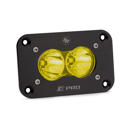 LED Work Light Flush Mount Baja Amber Lens Spot Pattern S2 Pro by Baja Designs - 481011