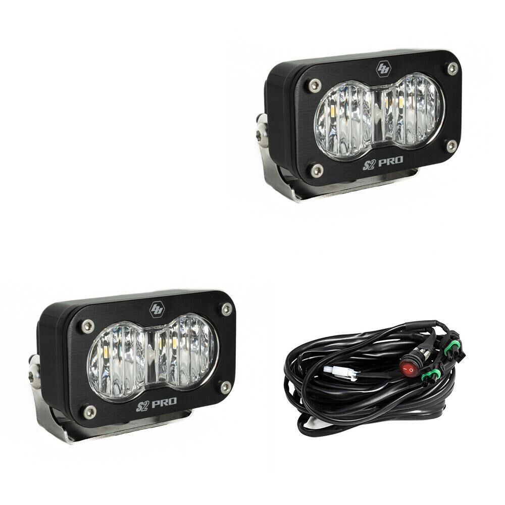 LED Light Pods Wide Cornering Pattern Pair S2 Pro Series by Baja Designs - 487805