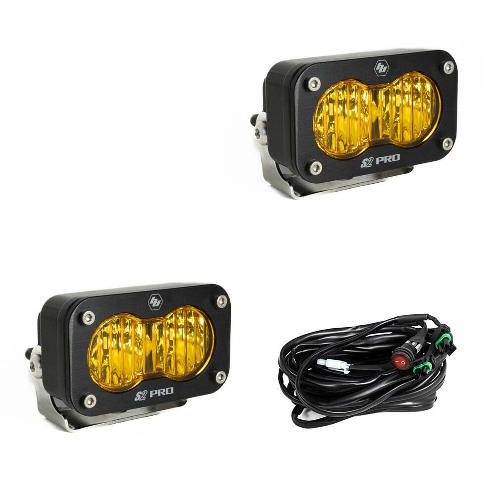 Wide Cornering LED Baja Amber S2 Pro Pair by Baja Designs - 487815