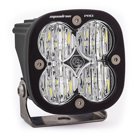 LED Light Pod Black Clear Lens Wide Cornering Pattern Squadron Pro by Baja Designs - 490005