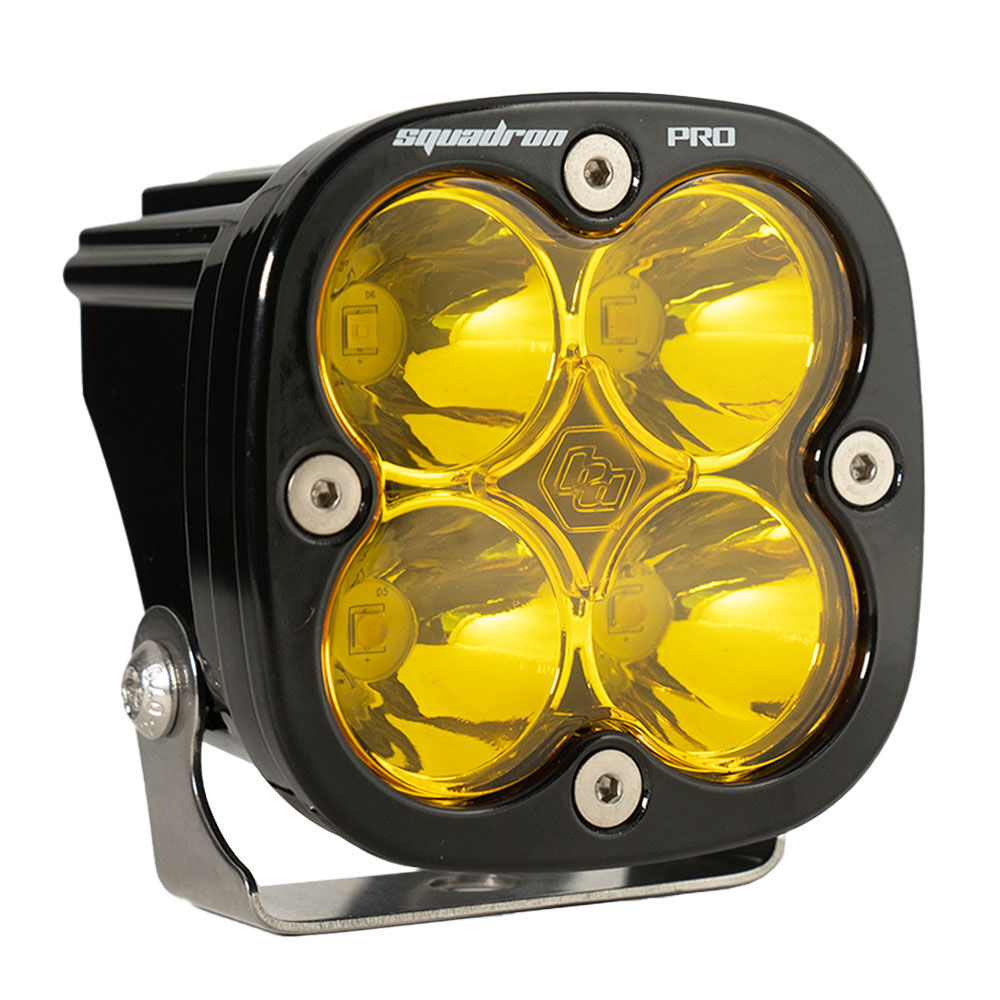LED Light Pod Black Baja Amber Lens Spot Pattern Squadron Pro by Baja Designs - 490011