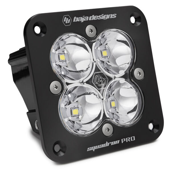Flush Mount LED Light Pod Black Clear Lens Spot Pattern Squadron Pro by Baja Designs - 491001