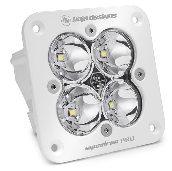 Flush Mount LED Light Pod White Clear Lens Spot Pattern Squadron Pro by Baja Designs - 491001WT