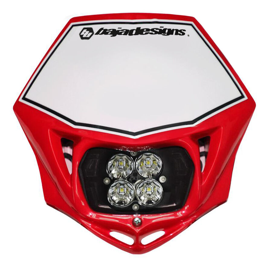 Motorcycle Headlight LED Race Light Red Squadron Pro by Baja Designs - 4970014R