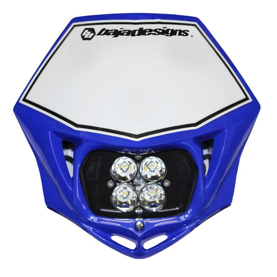 Motorcycle Headlight LED Race Light Blue Squadron Pro by Baja Designs - 497001BU
