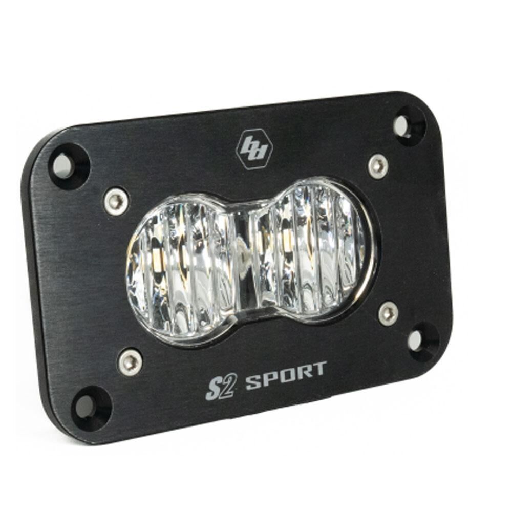 LED Work Light Clear Lens Wide Cornering Pattern Flush Mount Each S2 Sport by Baja Designs - 541005