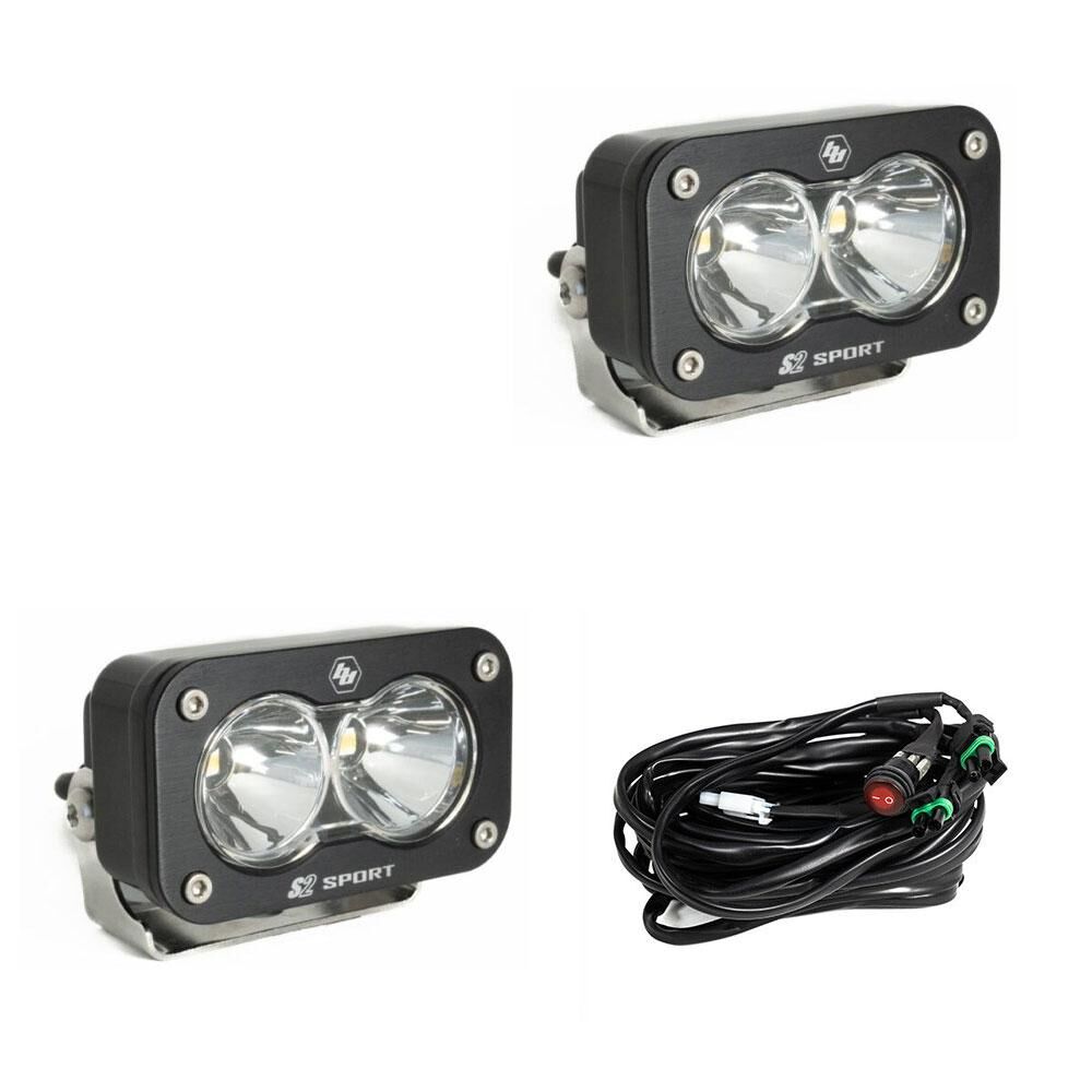 LED Work Light Clear Lens Spot Pattern Pair S2 Sport by Baja Designs - 547801