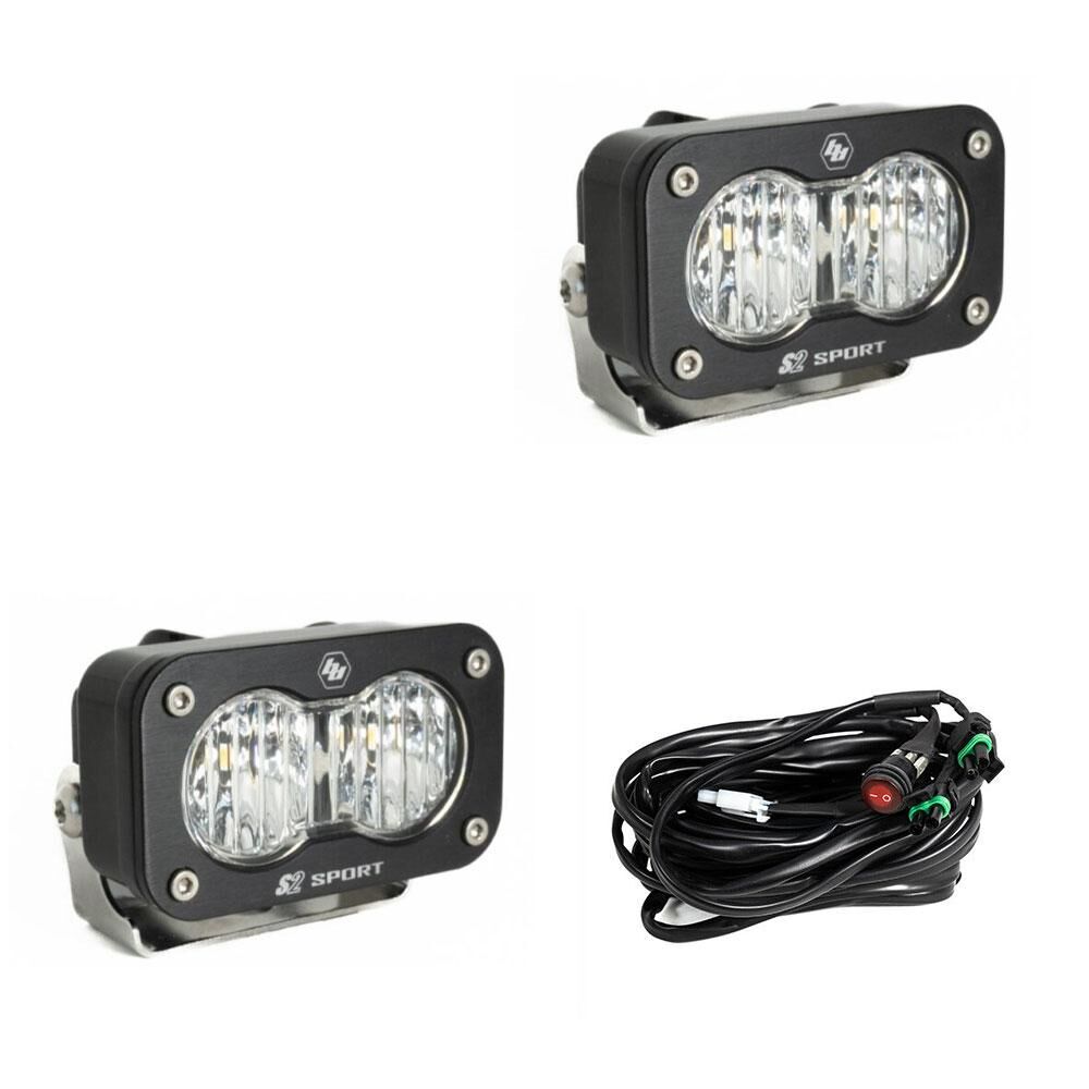 LED Work Light Clear Lens Wide Cornering Pattern Pair S2 Sport by Baja Designs - 547805
