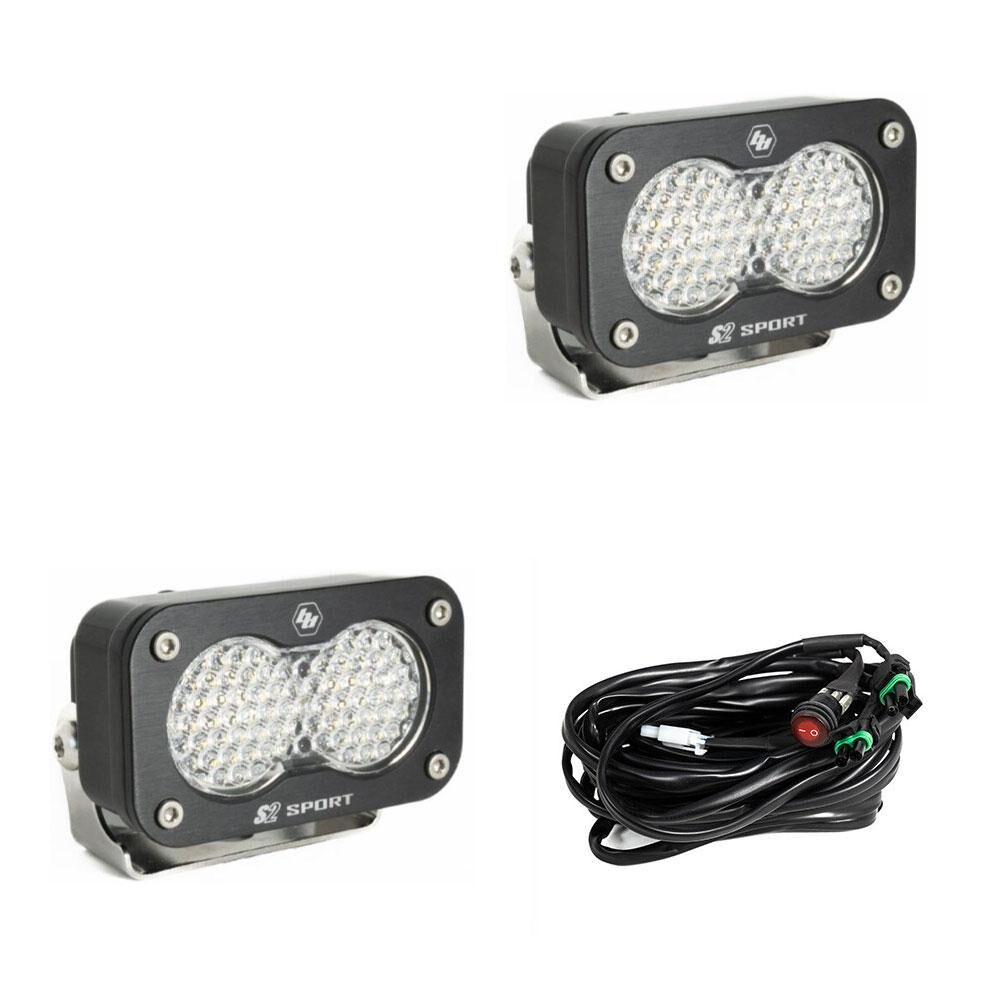 LED Work Light Clear Lens Work/Scene Pattern Pair S2 Sport by Baja Designs - 547806