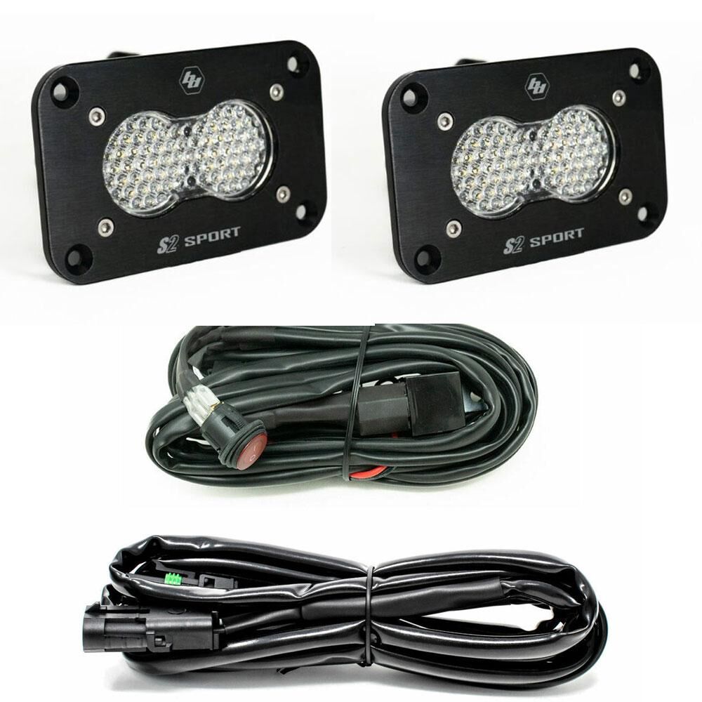 LED Work Light Clear Lens Work/Scene Pattern Flush Mount Kit S2 Sport by Baja Designs - 547808