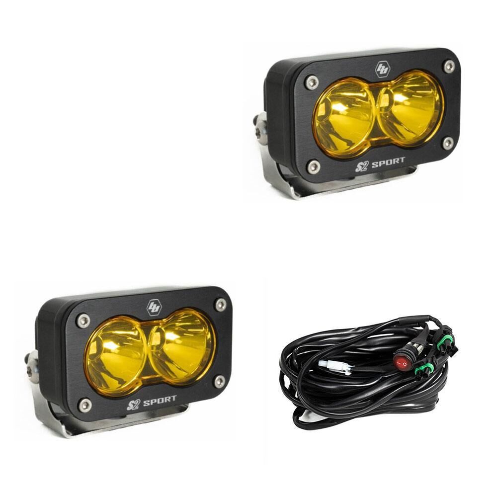 LED Work Light Baja Amber Lens Spot Pattern Pair S2 Sport by Baja Designs - 547811