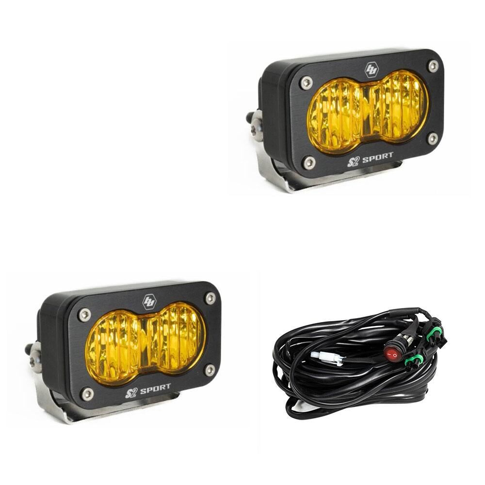 LED Work Light Baja Amber Lens Wide Cornering Pattern Pair S2 Sport by Baja Designs - 547815