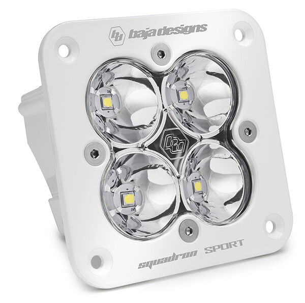 Flush Mount LED Light Pod White Clear Lens Spot Pattern Squadron Sport by Baja Designs - 551001WT