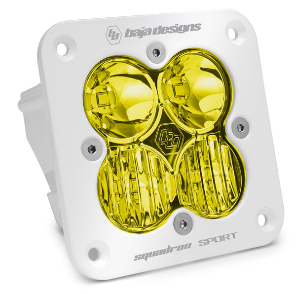 Flush Mount LED Light Pod White Baja Amber Lens Driving/Combo Pattern Squadron Sport by Baja Designs - 551013WT