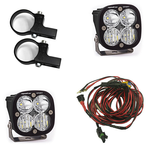 Polaris LED Light Pods 2 Inch Harness Horizontal Mounts Kit Squadron Sport by Baja Designs - 557105